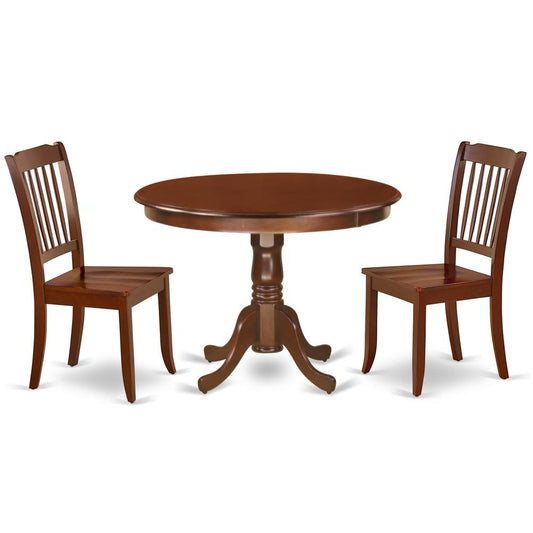 Dining Room Set Mahogany, HLDA3-MAH-W