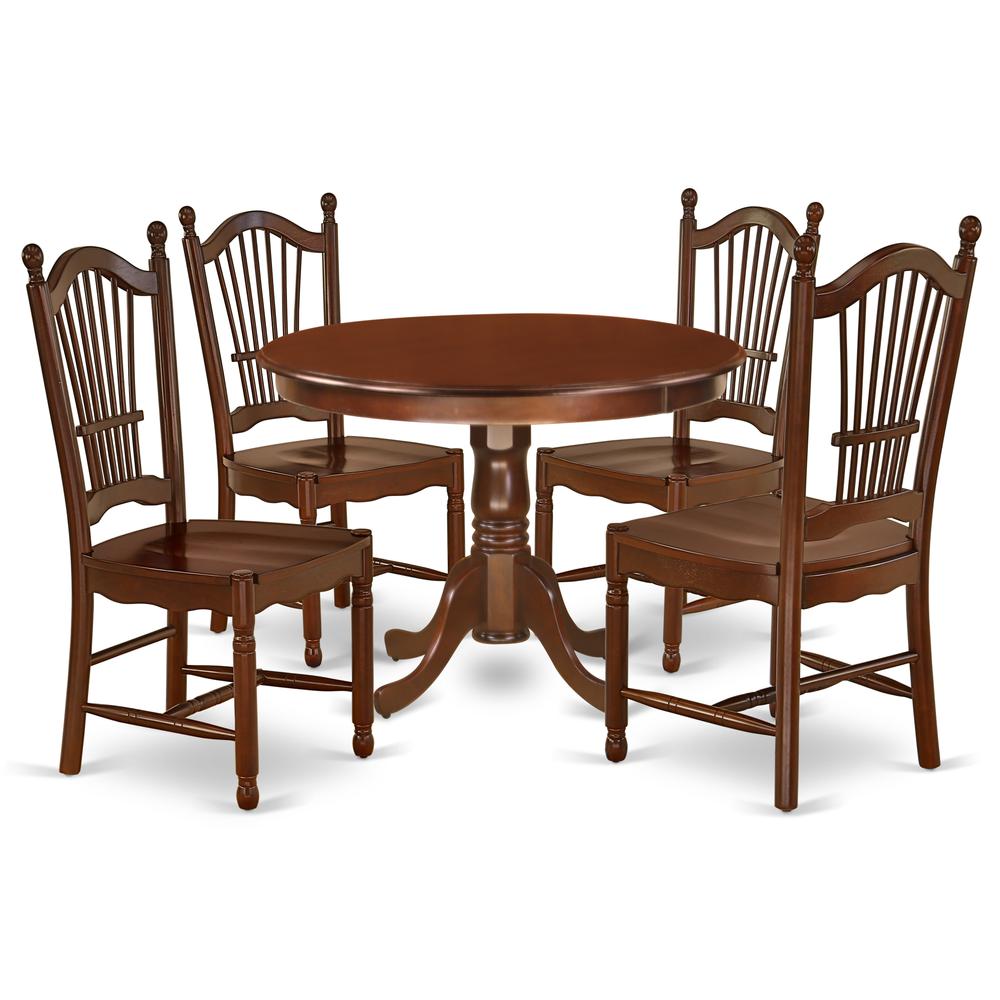 Dining Room Set Mahogany, HLDO5-MAH-W