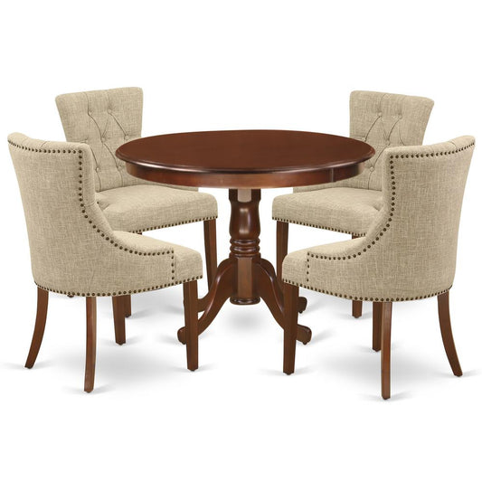 Dining Room Set Mahogany, HLFR5-MAH-05