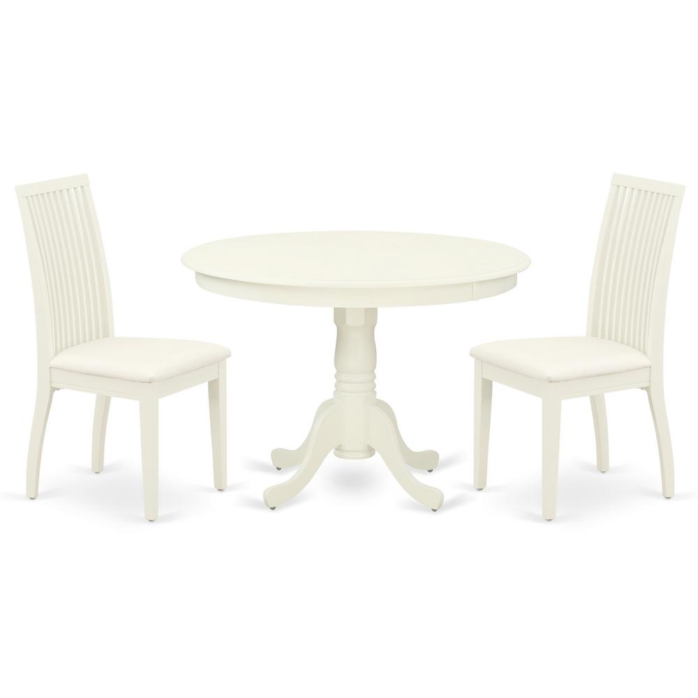 Dining Room Set Linen White, HLIP3-LWH-C