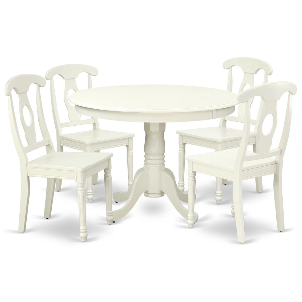 Dining Room Set Linen White, HLKE5-LWH-W