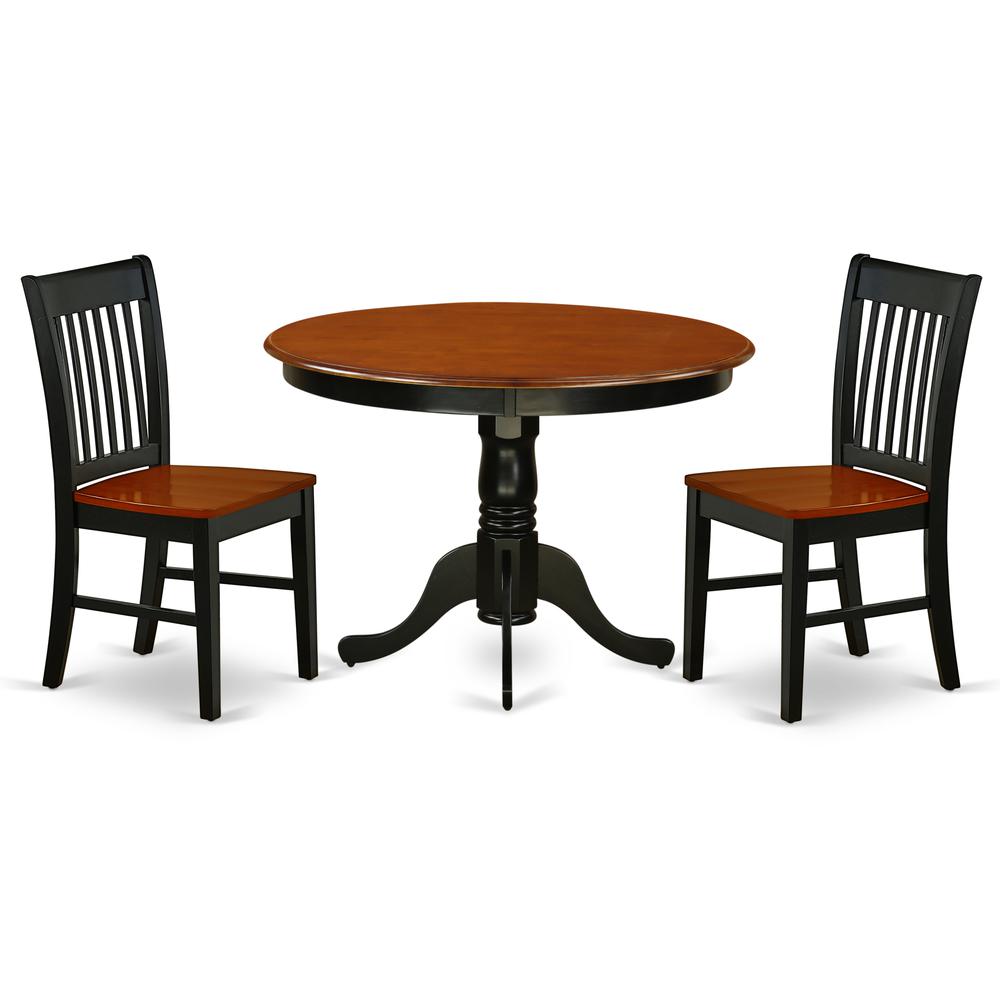 Dining Room Set Black & Cherry, HLNO3-BCH-W