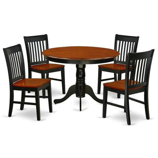 Dining Room Set Black & Cherry, HLNO5-BCH-W