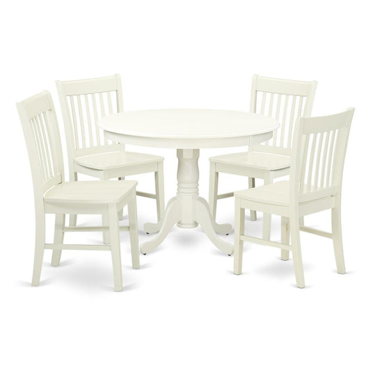 Dining Room Set Linen White, HLNO5-LWH-W