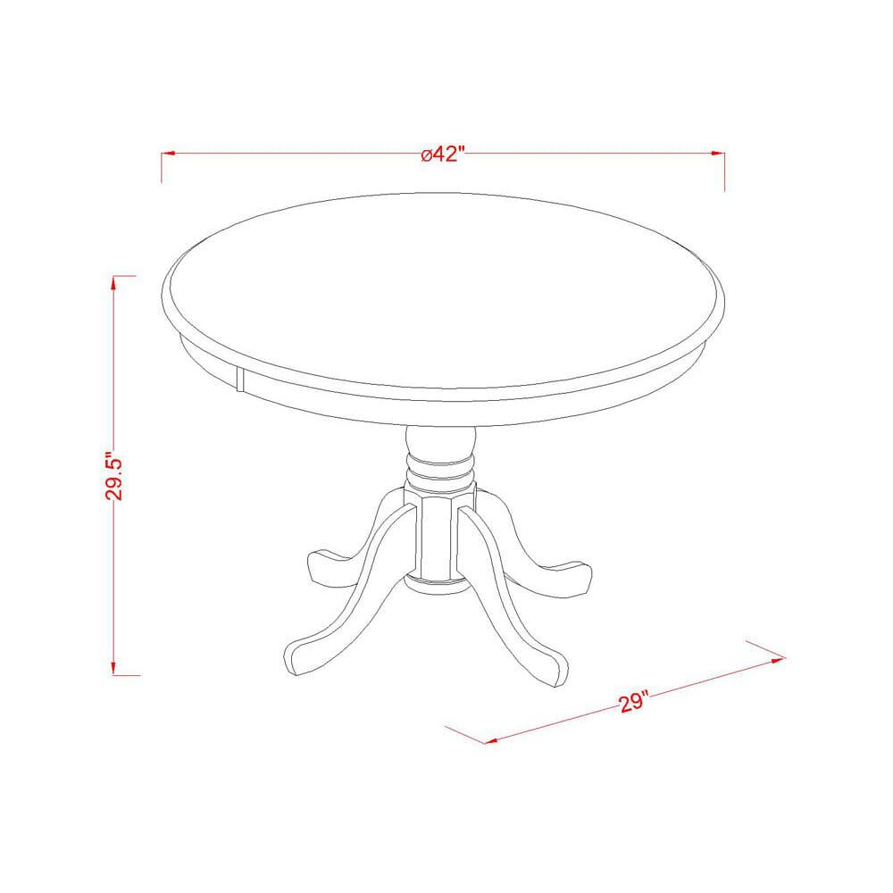 Hartland  Table  42"  diameter  Round    Table  -Mahogany  Finish