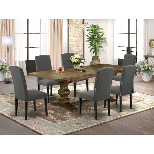 Table Top- Table Pedestal Parson Chairs, LAEN7-71-20