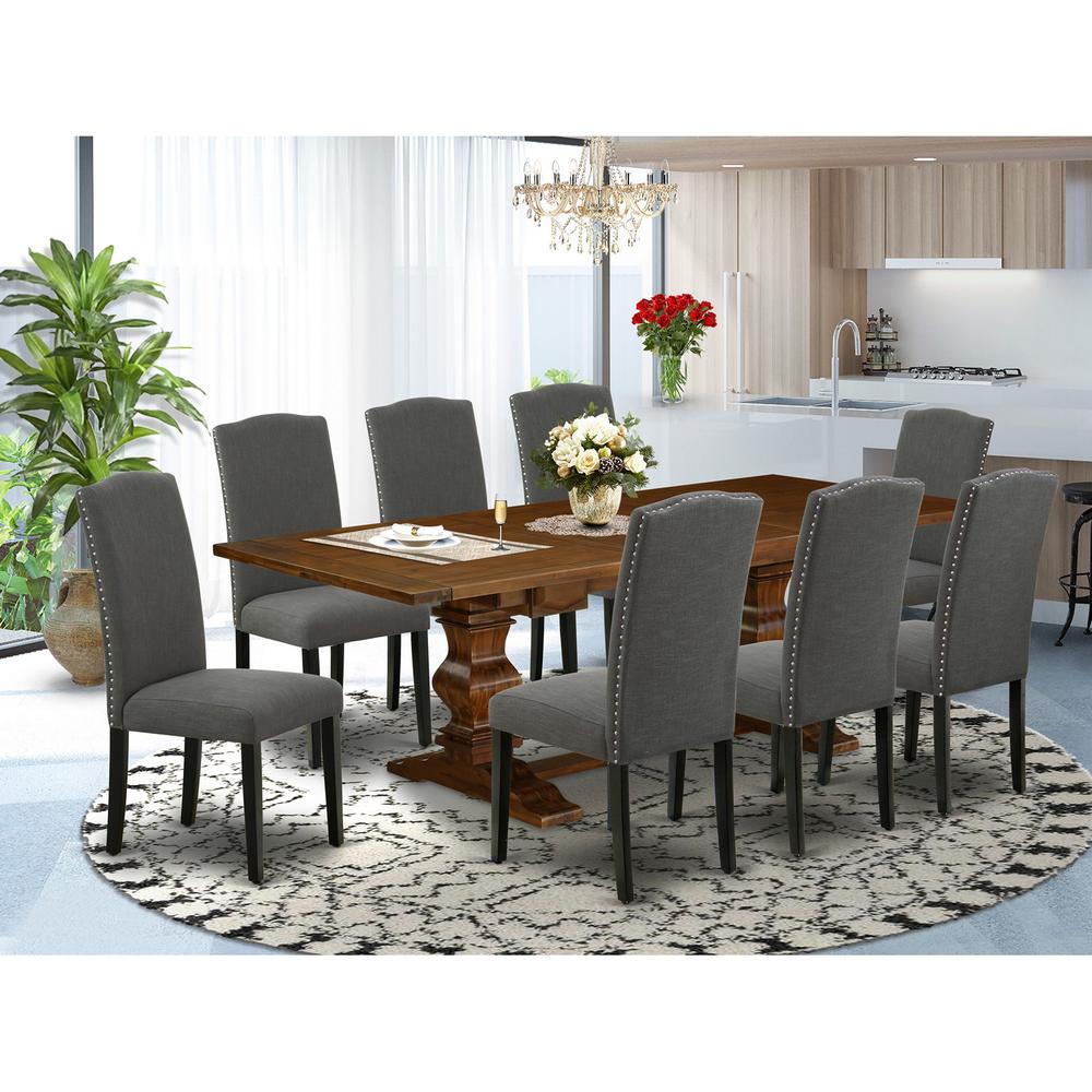 Table Top- Table Pedestal Parson Chairs, LAEN9-81-20