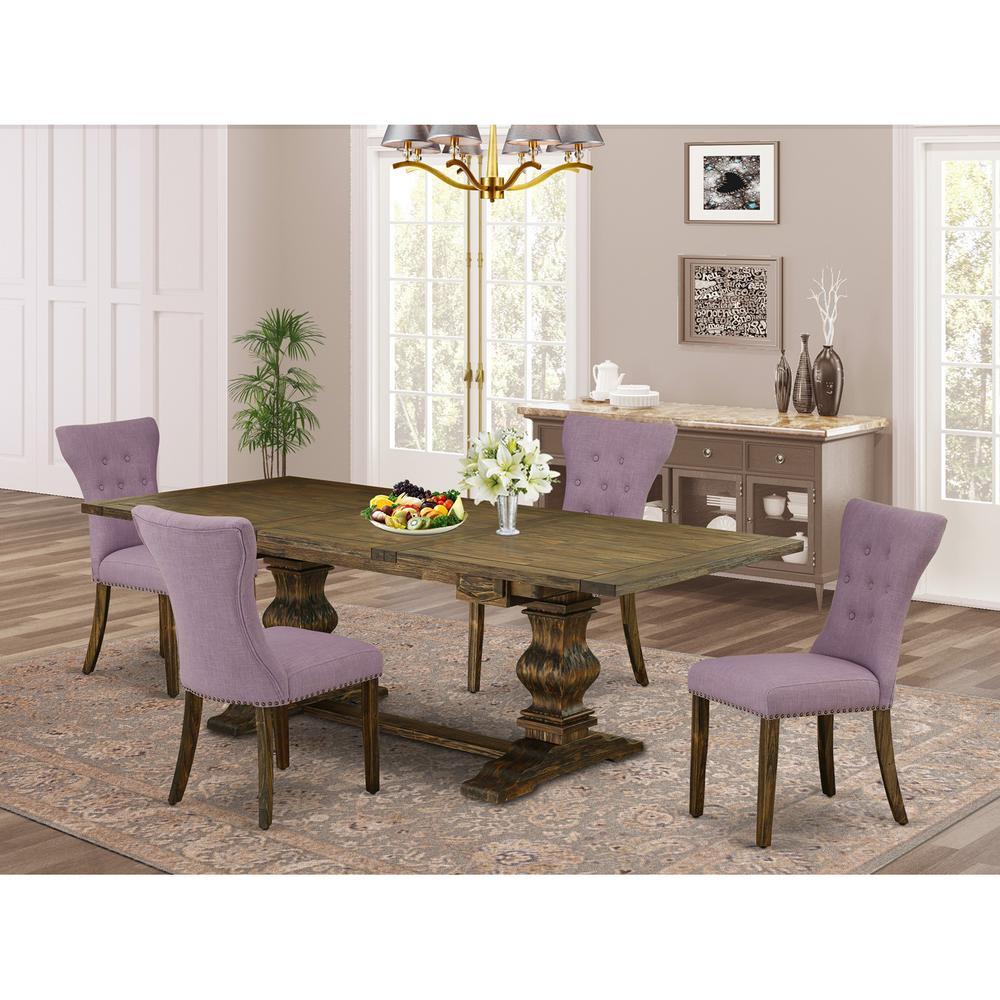 Table Top- Table Pedestal Parson Chairs, LAGA5-77-40