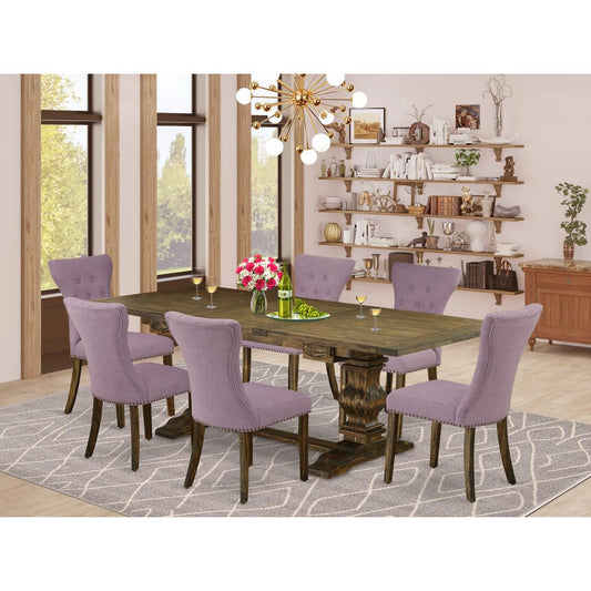 Table Top- Table Pedestal Parson Chairs, LAGA7-77-40