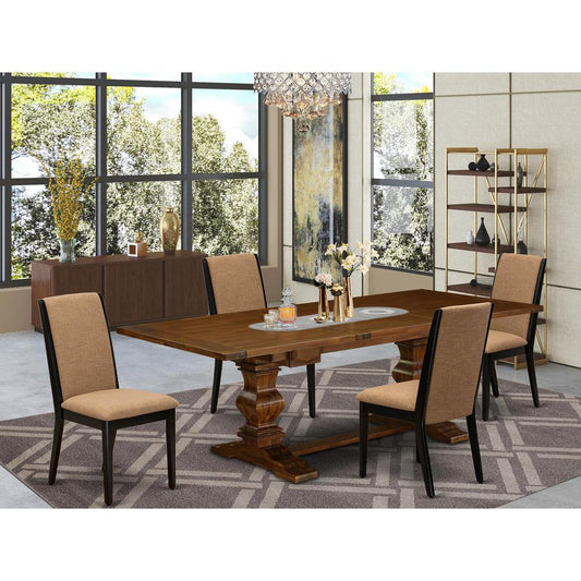 Table Top- Table Pedestal Parson Chairs, LALA5-81-47