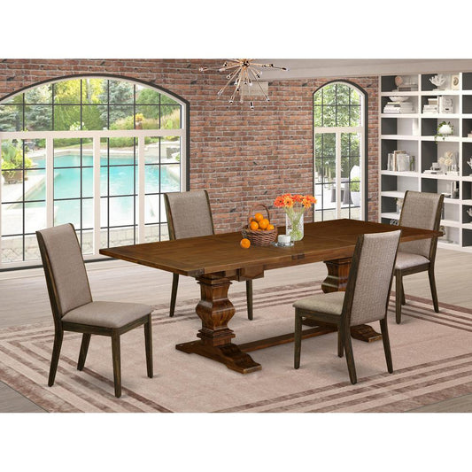 Table Top- Table Pedestal Parson Chairs, LALA5-87-16