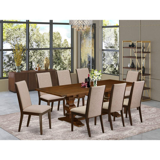 Table Top- Table Pedestal Parson Chairs, LALA9-83-04