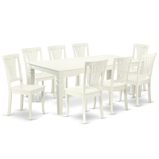 Dining Room Set Linen White, LGAV9-LWH-W