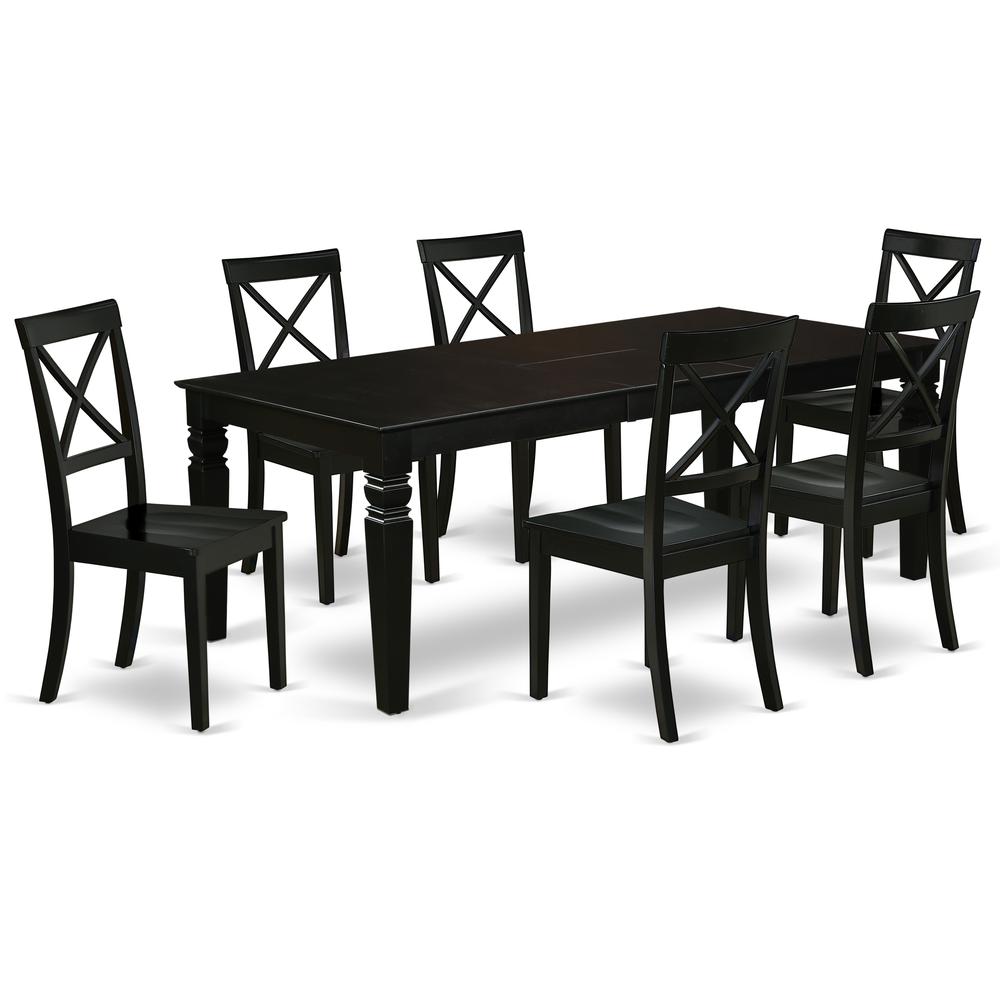 Dining Room Set Black, LGBO7-BLK-W