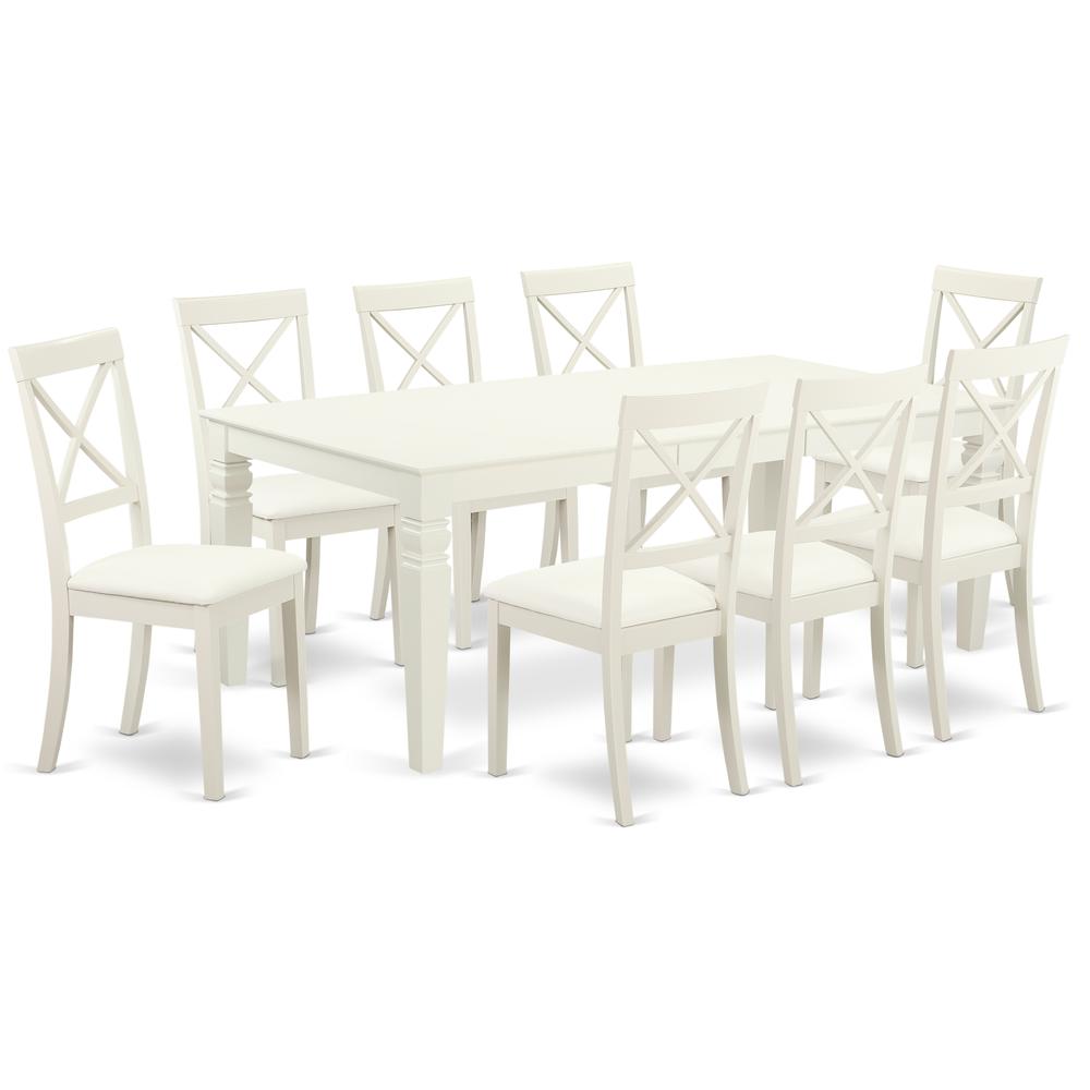 Dining Room Set Linen White, LGBO9-LWH-LC