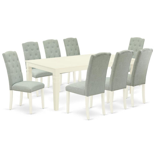 Dining Room Set Linen White, LGCE9-LWH-15