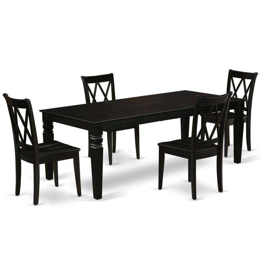 Dining Room Set Black, LGCL5-BLK-W