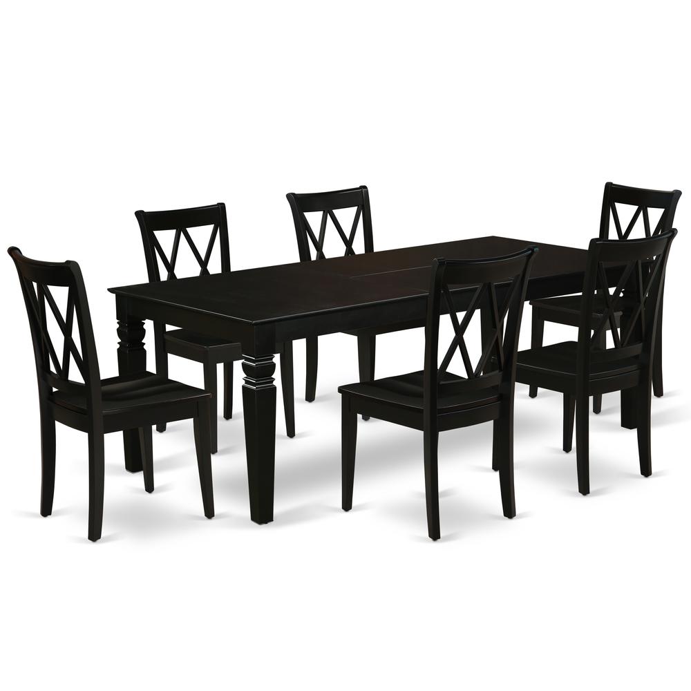 Dining Room Set Black, LGCL7-BLK-W