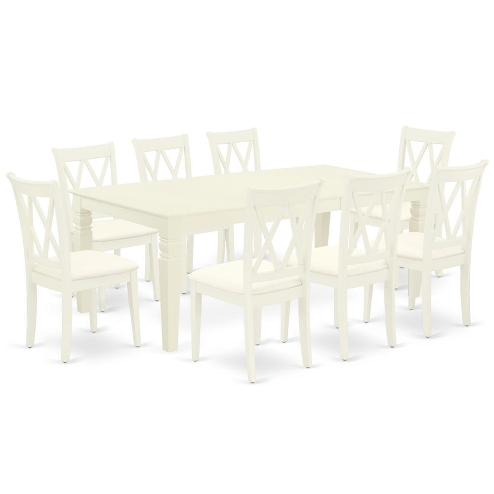 Dining Room Set Linen White, LGCL9-LWH-C