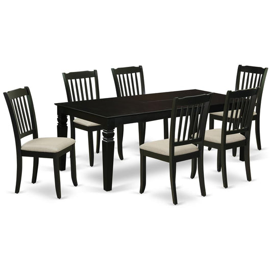 Dining Room Set Black, LGDA7-BLK-C