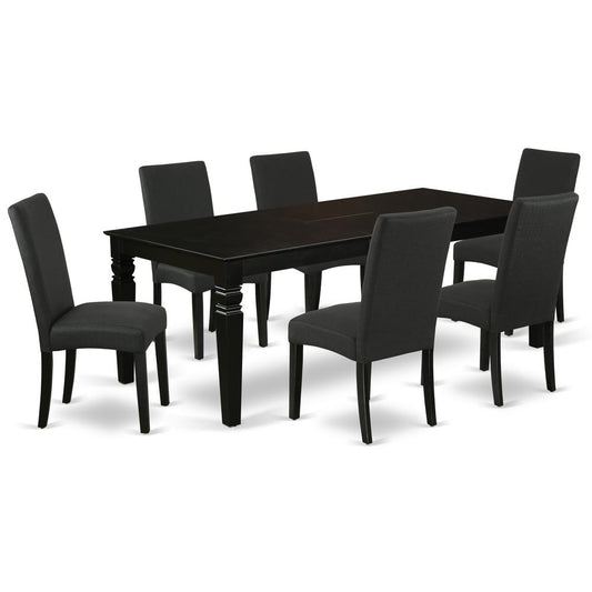 Dining Room Set Black, LGDR7-BLK-24