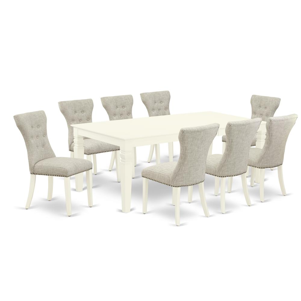 Dining Room Set Linen White, LGGA9-LWH-35