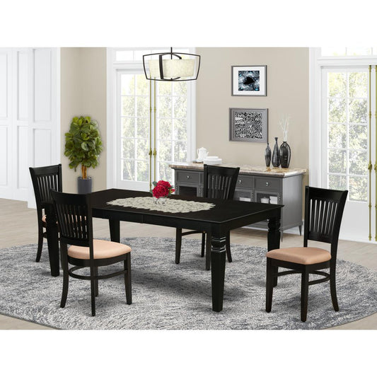 Dining Table- Table Leg Dining Chairs, LGVA5-BLK-C