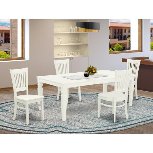 Dining Table- Table Leg Dining Chairs, LGVA5-LWH-W