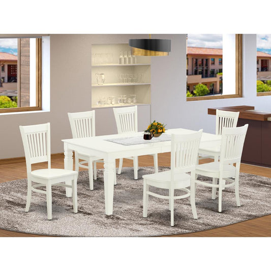 Dining Table- Table Leg Dining Chairs, LGVA7-LWH-W