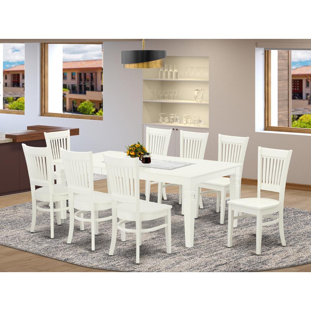 Dining Table- Table Leg Dining Chairs, LGVA9-LWH-W