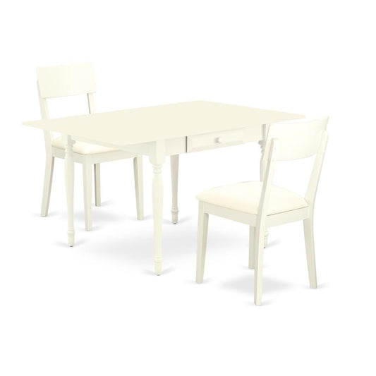 Dining Room Set Linen White, MZAD3-LWH-LC