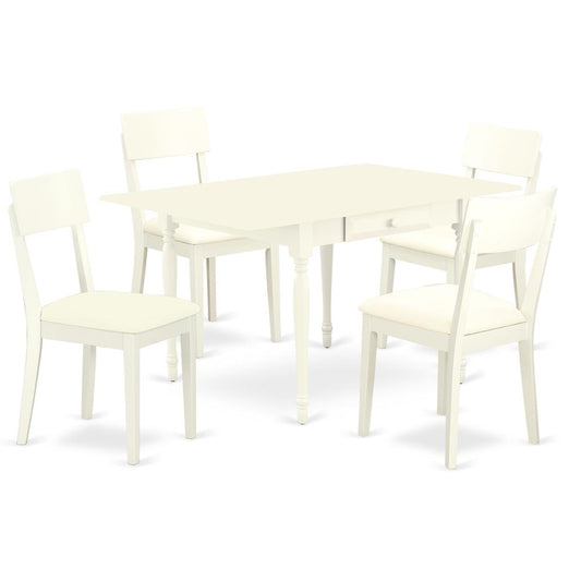 Dining Room Set Linen White, MZAD5-LWH-LC