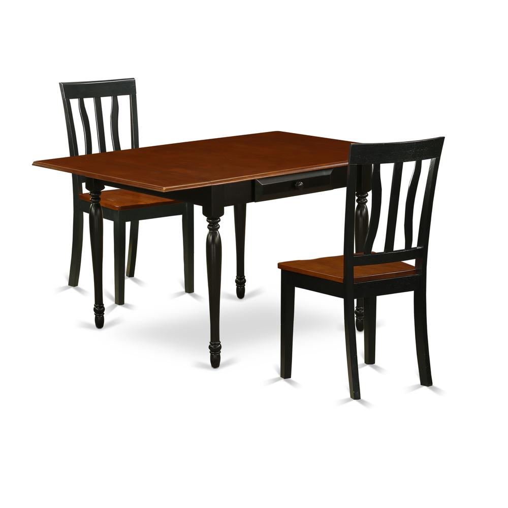 Dining Room Set Black & Cherry, MZAN3-BCH-W