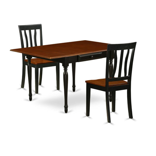 Dining Room Set Black & Cherry, MZAN3-BCH-W