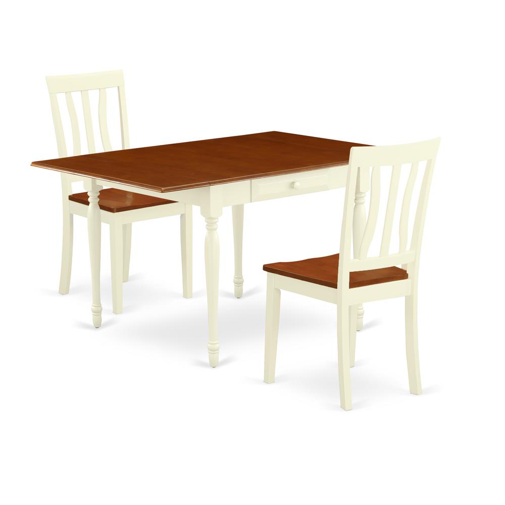 Dining Room Set Buttermilk & Cherry, MZAN3-WHI-W