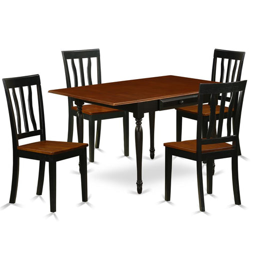 Dining Room Set Black & Cherry, MZAN5-BCH-W