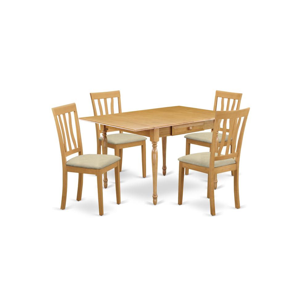 Dining Room Set Oak, MZAN5-OAK-C