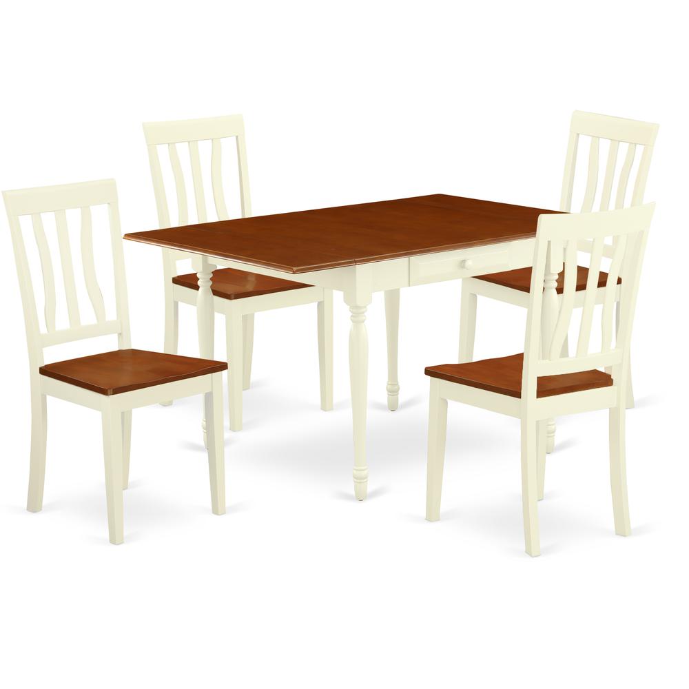 Dining Room Set Buttermilk & Cherry, MZAN5-WHI-W