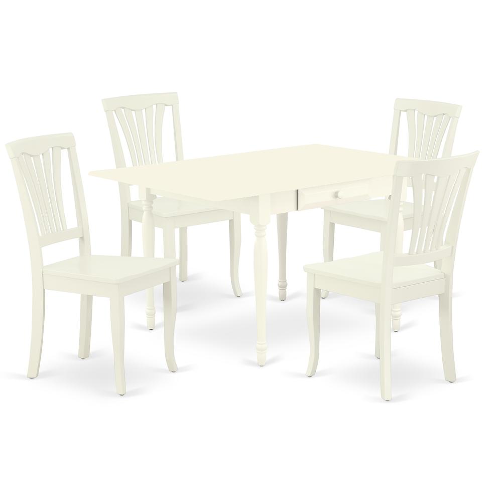 Dining Room Set Linen White, MZAV5-LWH-W