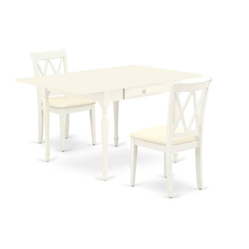 Dining Room Set Linen White, MZCL3-LWH-C