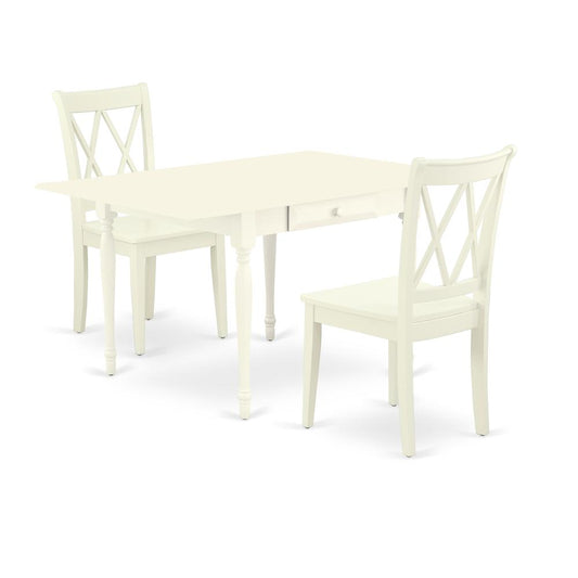 Dining Room Set Linen White, MZCL3-LWH-W