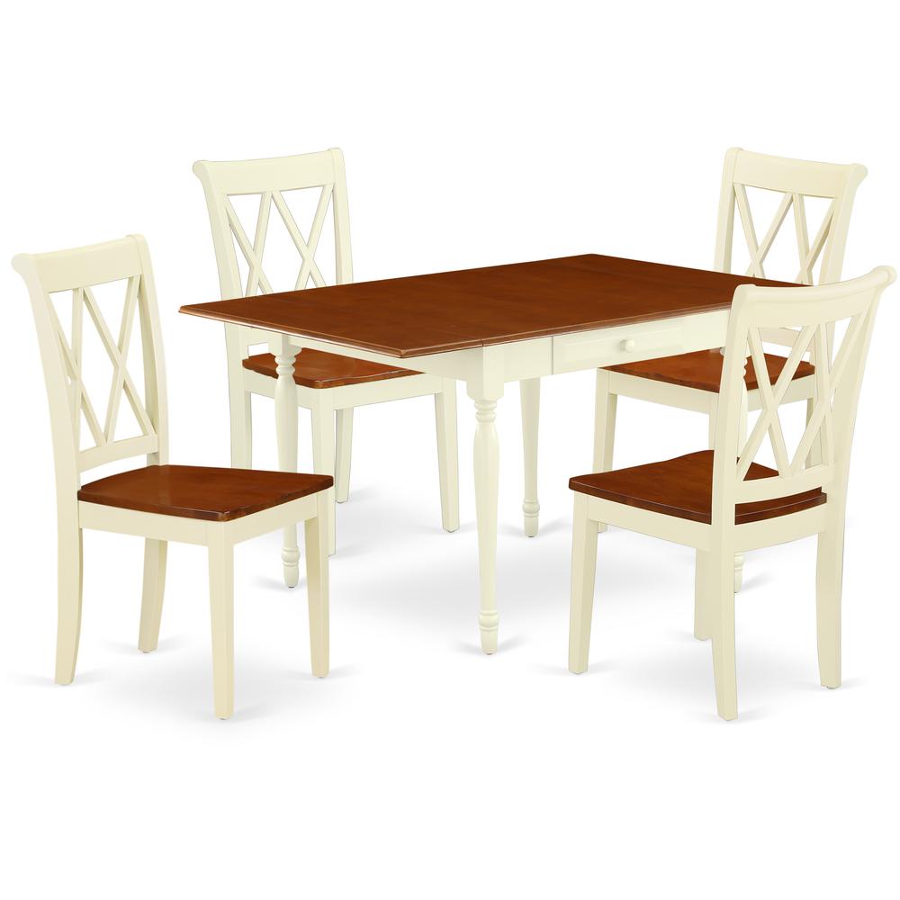 Dining Room Set Buttermilk & Cherry, MZCL5-WHI-W