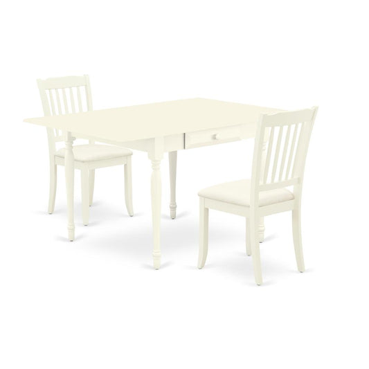 Dining Room Set Linen White, MZDA3-LWH-C