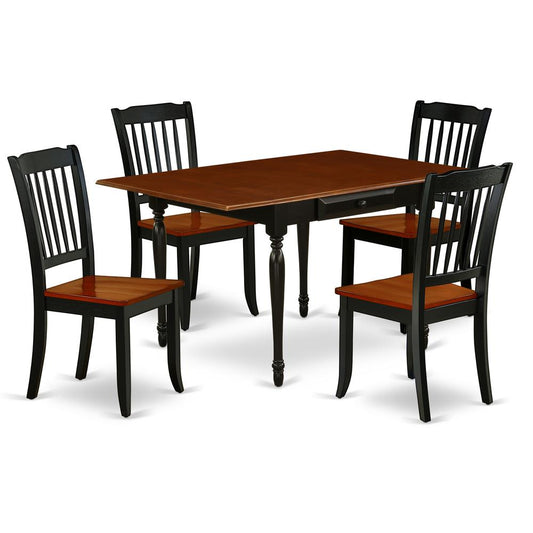 Dining Room Set Black & Cherry, MZDA5-BCH-W