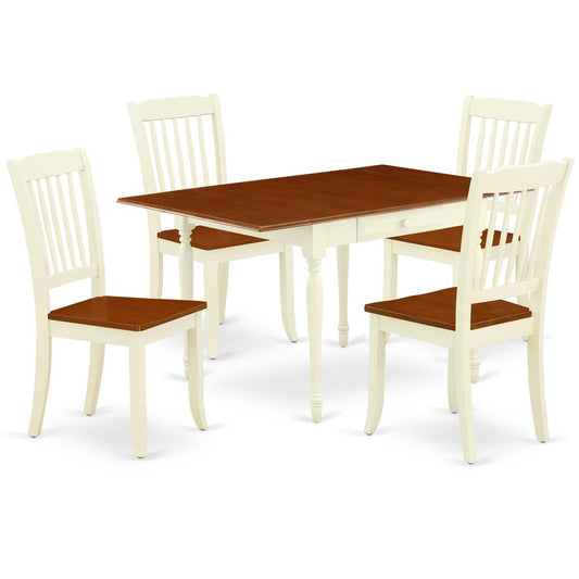 Dining Room Set Buttermilk & Cherry, MZDA5-WHI-W