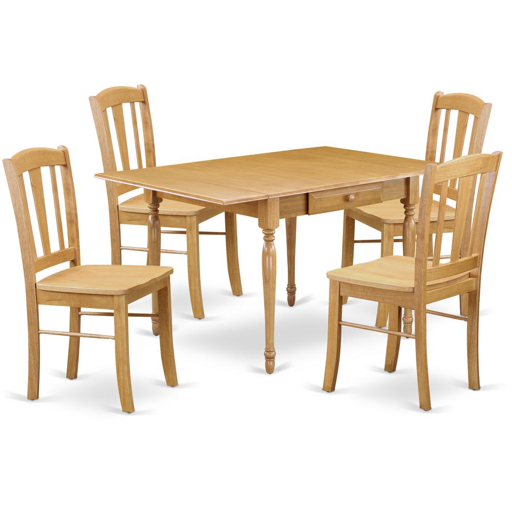 Dining Room Set Oak, MZDL5-OAK-W