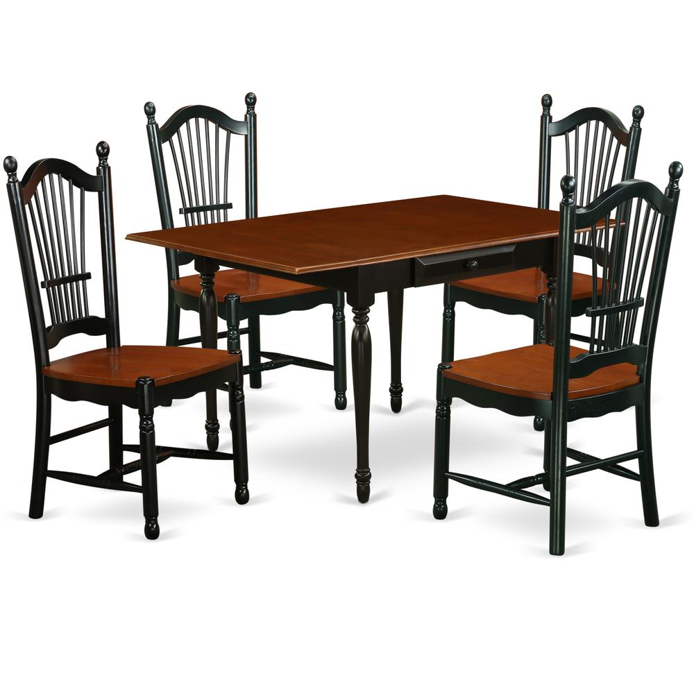 Dining Room Set Black & Cherry, MZDO5-BCH-W