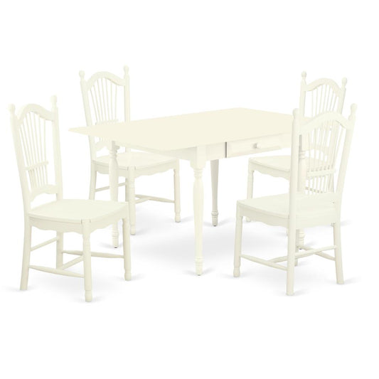 Dining Room Set Linen White, MZDO5-LWH-W