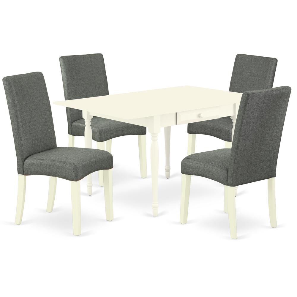 Dining Room Set Linen White, MZDR5-LWH-07