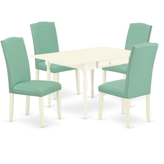 Dining Room Set Linen White, MZEN5-LWH-57